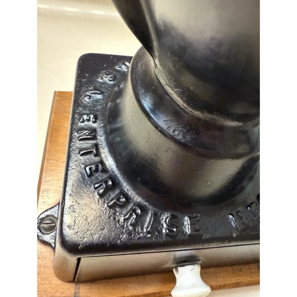 Antique Iron Enterprise MFG Co. Philadelphia No. 1 Coffee Grinder Working Cond.